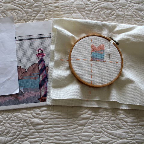 My stitches corresponding to the chart