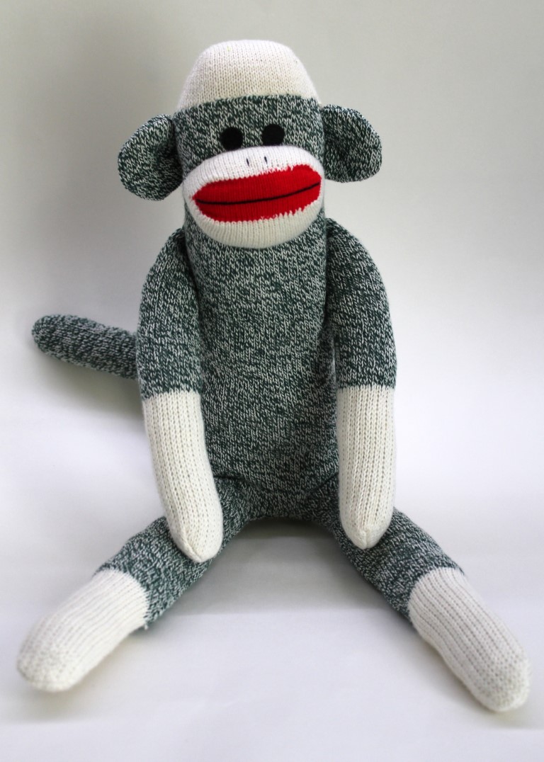 grey sock monkey