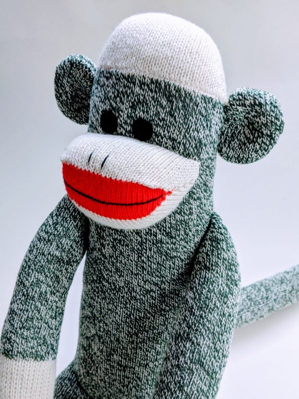 Green Sock Monkey - Traditional Rockford Red Heel