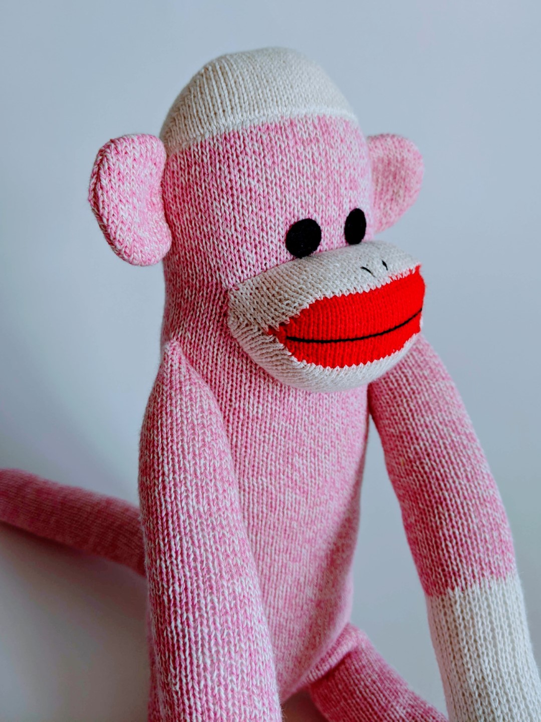 Pink Sock Monkey Traditional Rockford Red Heel