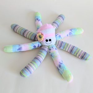 Socktopus Octopus Toy- Pastel Tie Dye and Stripes