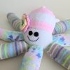 Socktopus Octopus Toy- Pastel Tie Dye and Stripes - Image 4